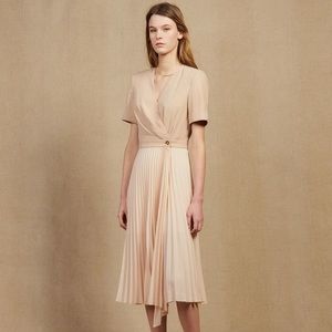 Sandro Paris Wrap Dress two tone - Two texture